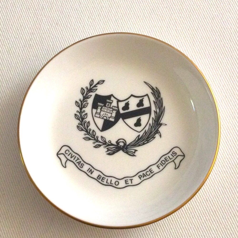 3/$10 | Elegant White and Black with Gold Trim Mini Decorative Plate